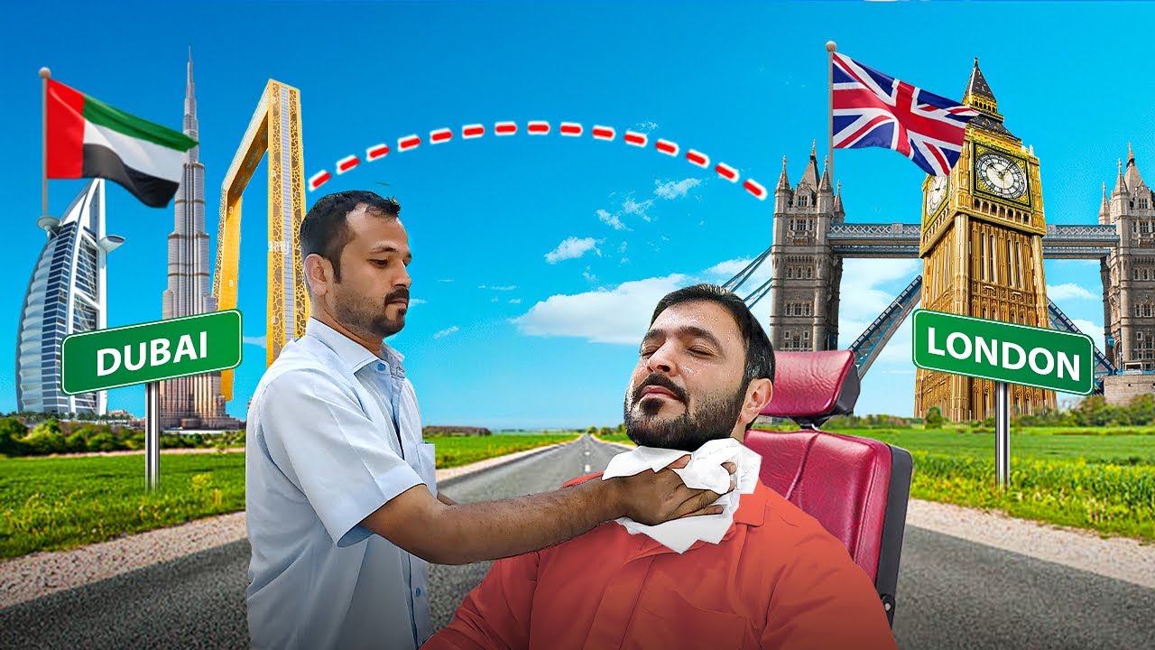رحلة من دبي إلى لندن ✈️| حلاقة لحية💈