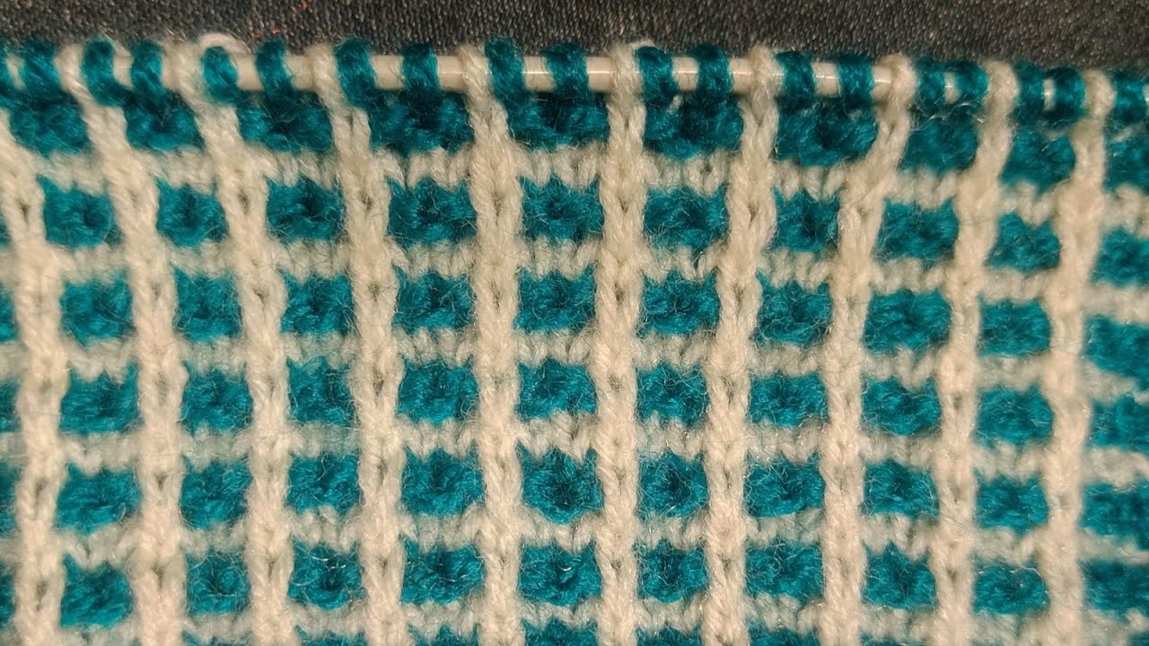 दो रंगों का शानदार  डिज़ाइन ✨ Simple & Stylish,Beginner Friendly 🧶Two Colour Knitting Pattern ✨ 