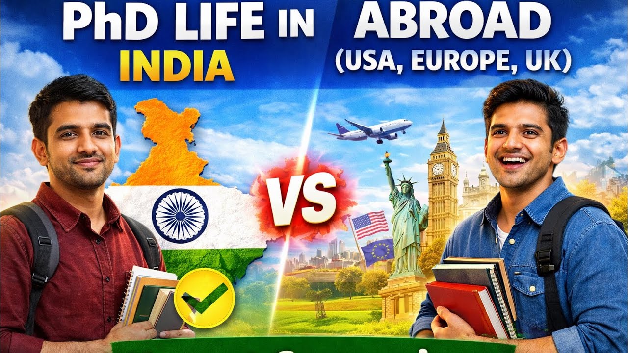 PhD Life in India vs Abroad (USA, Europe, UK) | Honest Comparison
