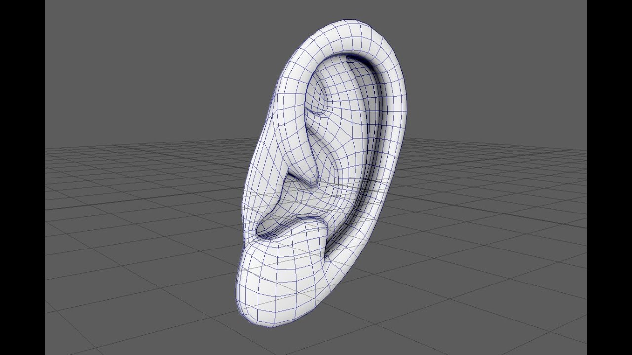 Autodesk Maya 2020: Modeling simple cartoon ear tutorial