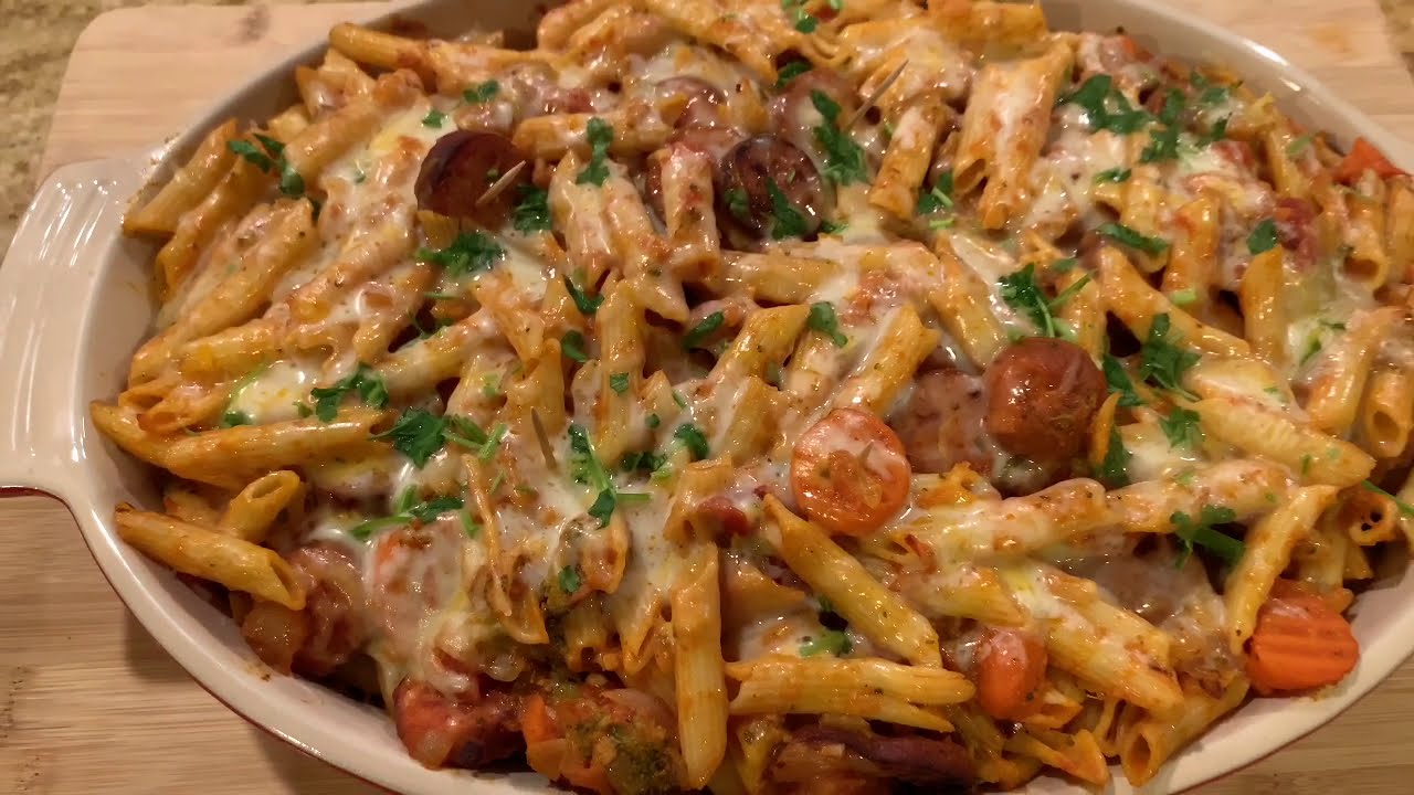Cheesy kielbasa Pasta