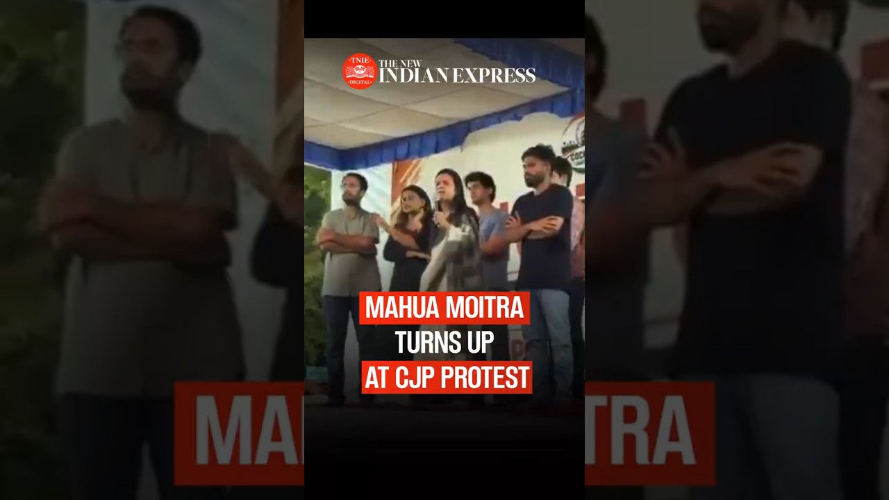 TMC's Mahua Moitra supports CJP protest demanding Dharmendra Pradhan's resignation in Delhi