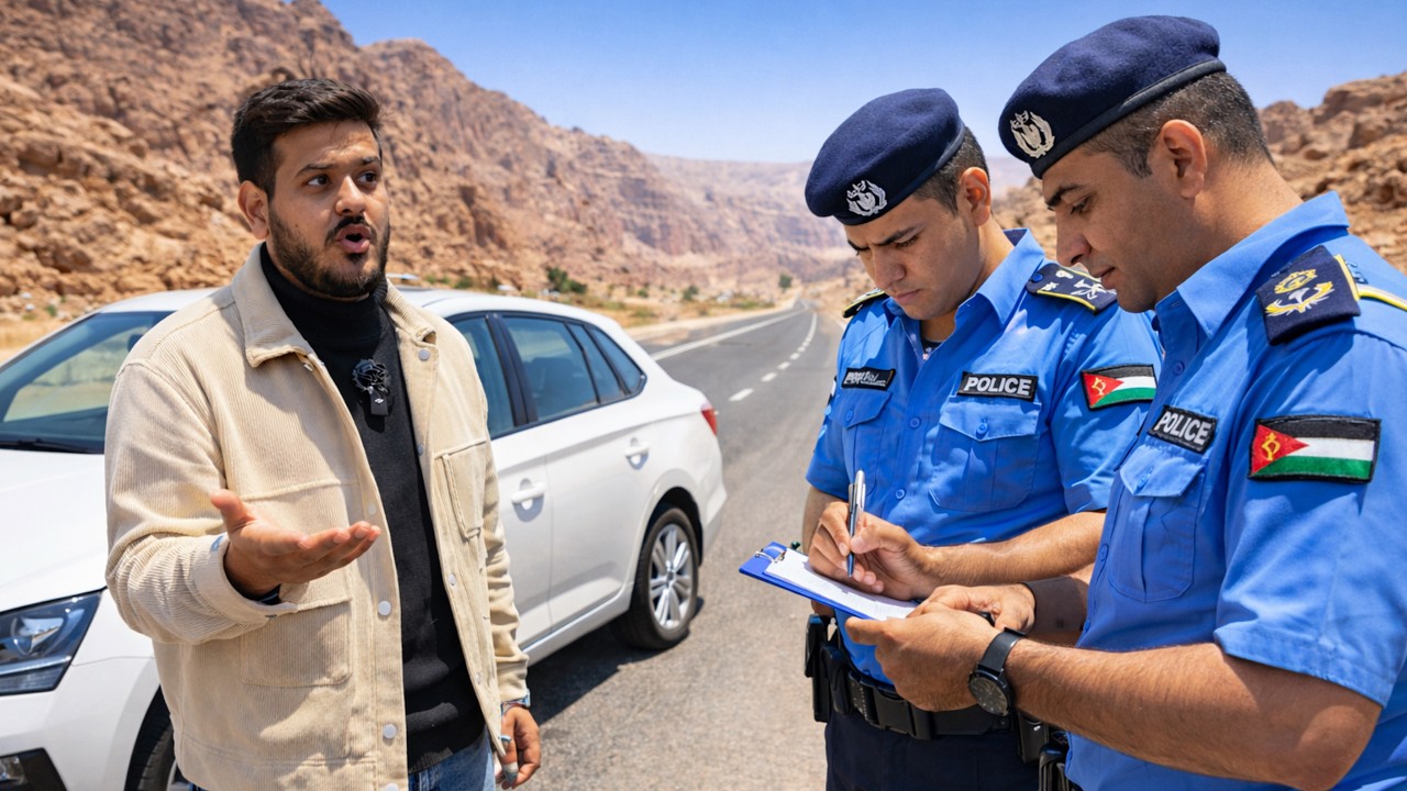 Expensive Challan By Jordan Police 🇯🇴😭 |Jordan Road Trip| #Ep-4.