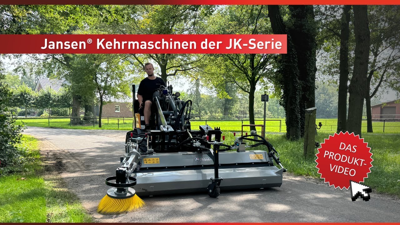 Vielseitige Traktor-Kehrmaschinen der Jansen® JK-Serie: Leistungsstark & Robust! 🧤💪