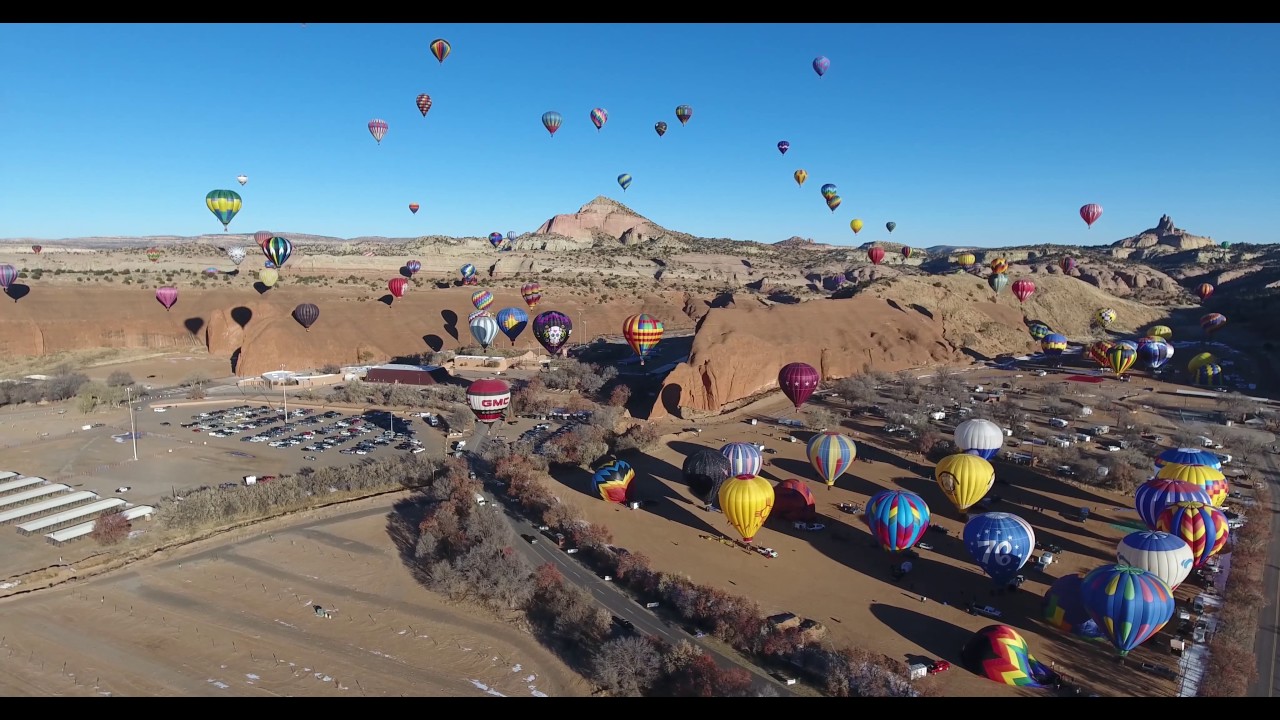 Red Rock Balloon Rally - Mass Ascension, Balloons in 4k Dec. 4, 2016