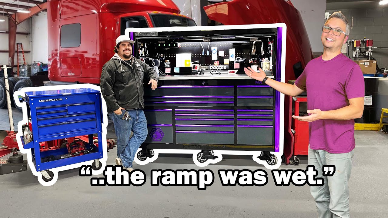 Some bad luck with his tool cart
