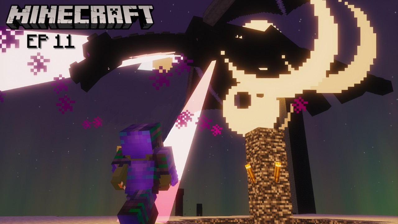 FINALLY Beating the ENDER DRAGON! | Minecraft Let's Play Series Ep 11