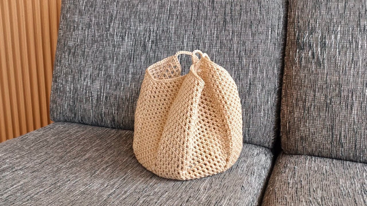 Crochet Granny Square Net Bag | Minimal Bag | Simple Crochet Bag | Crochet For Beginner