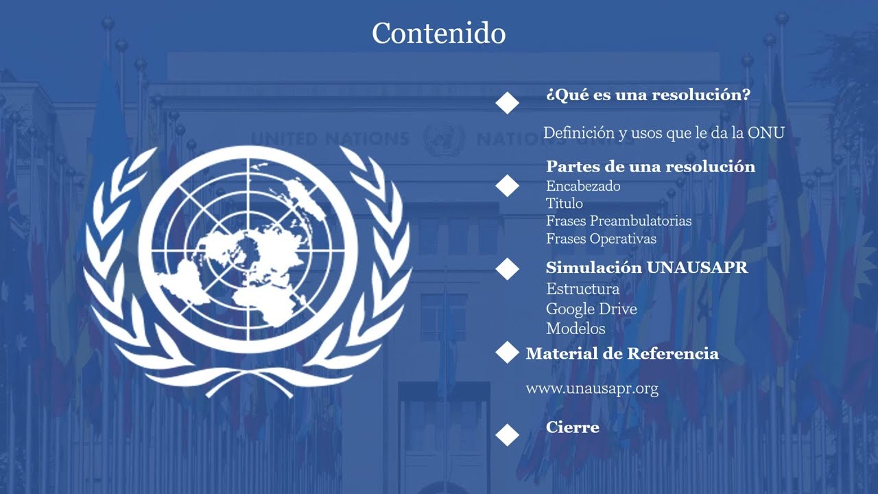 Redacci&oacute;n de Resoluciones en Conferencias Modelo de la ONU Virtuales