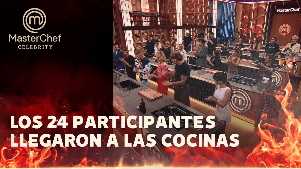 Los 24 participantes llegaron a las cocinas de Masterchef Celebrity Argentina