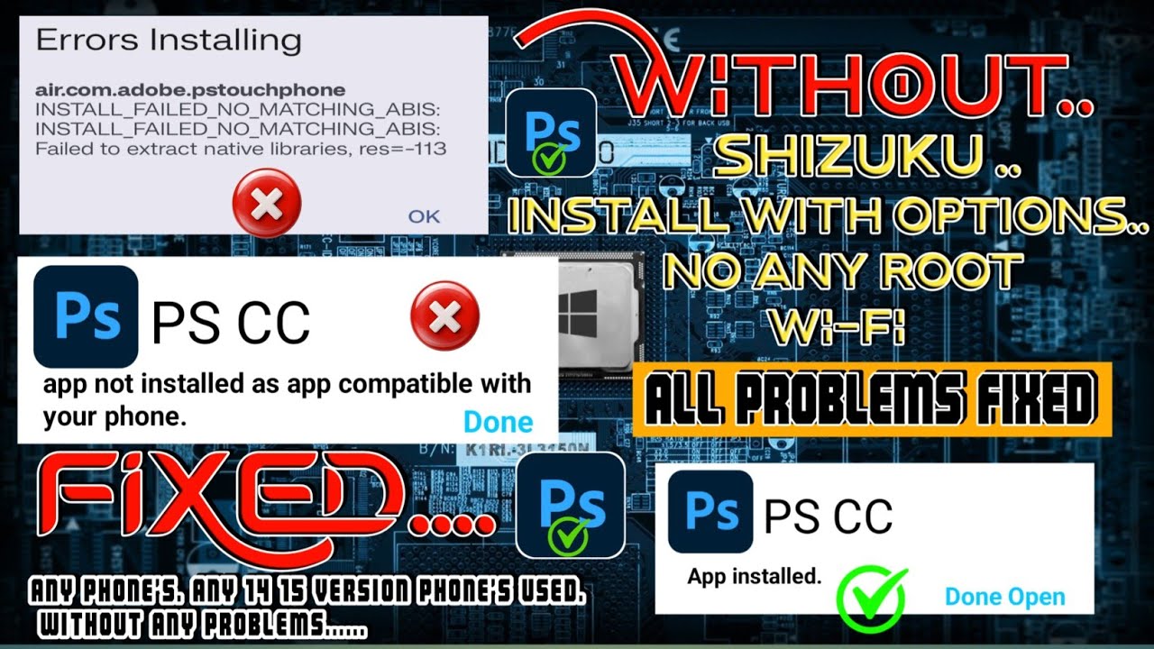 How To install PS CC Android 14 || PS CC App Not Installed as isn't Compatible with your phone 2025
