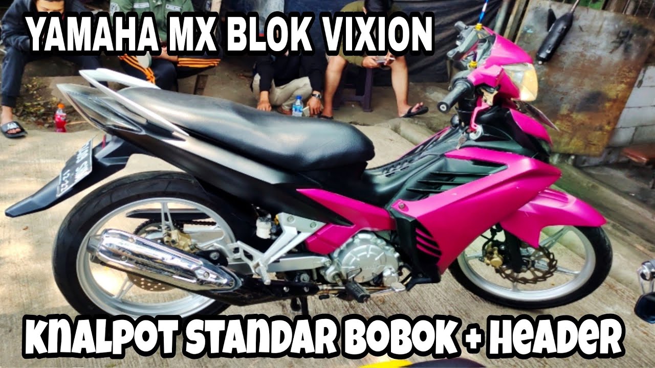 CUSTOM KNALPOT STANDAR YAMAHA MX BLOK VIXION DAN GANTI HEADER STENLIS DI BENGKEL SKR RACING EXHAUST
