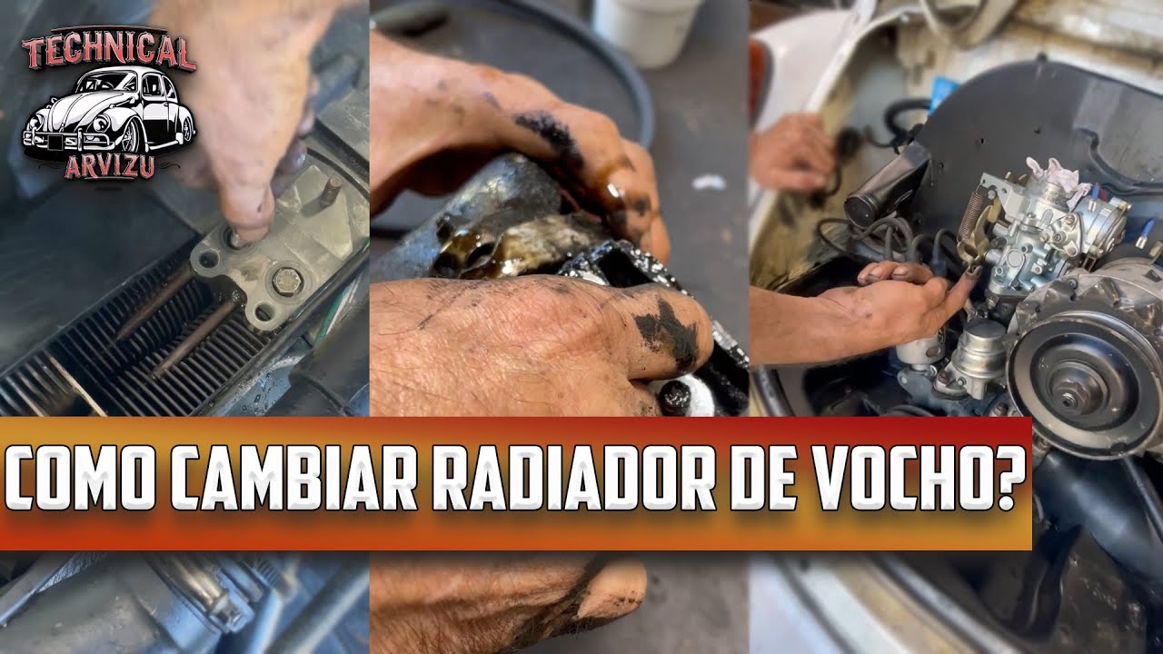 Cómo CAMBIAR ligas del RADIADOR de aceite del vocho? Fuga de aceite