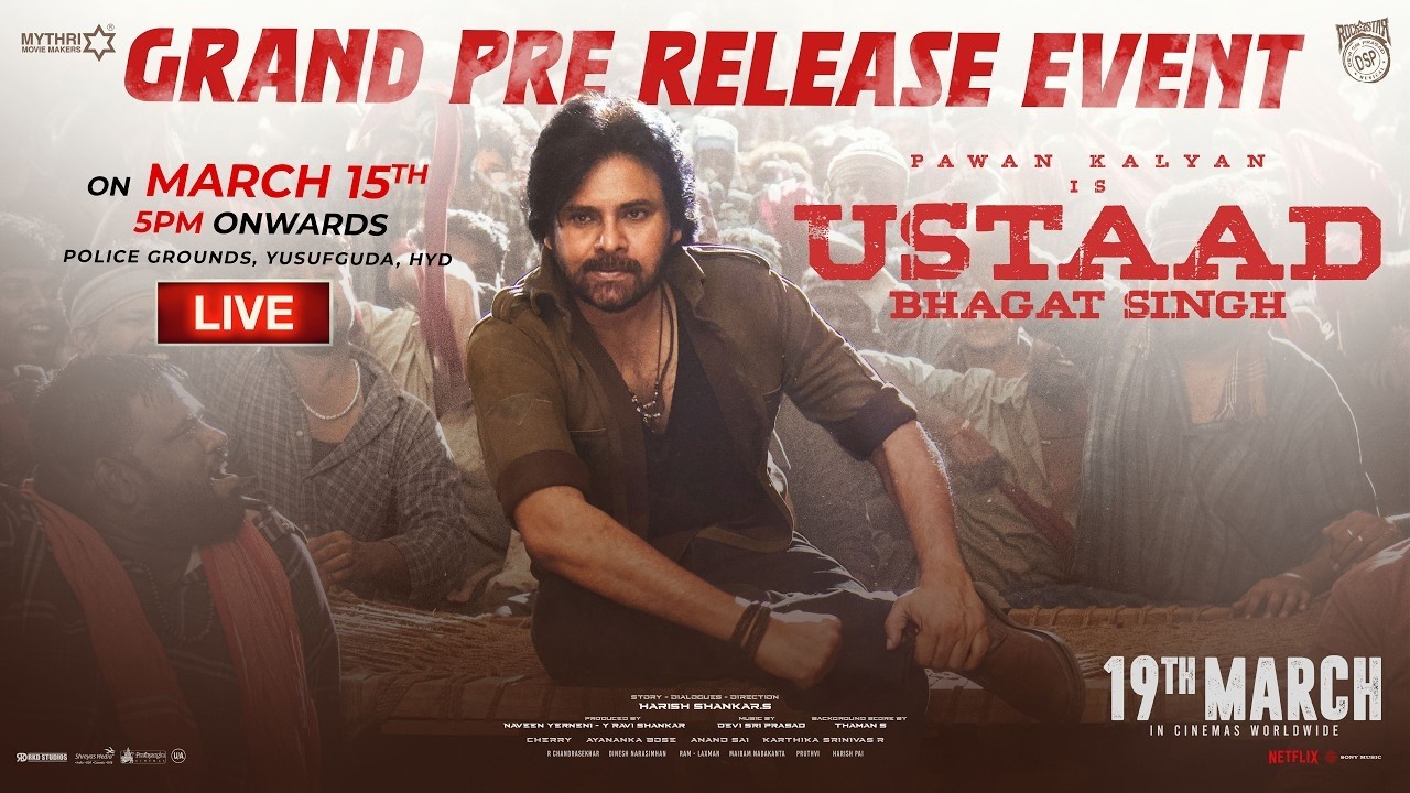 Ustaad Bhagat Singh Pre-Release Event Live | Pawan Kalyan | Harish Shankar | DSP | Telugu Dhamaka