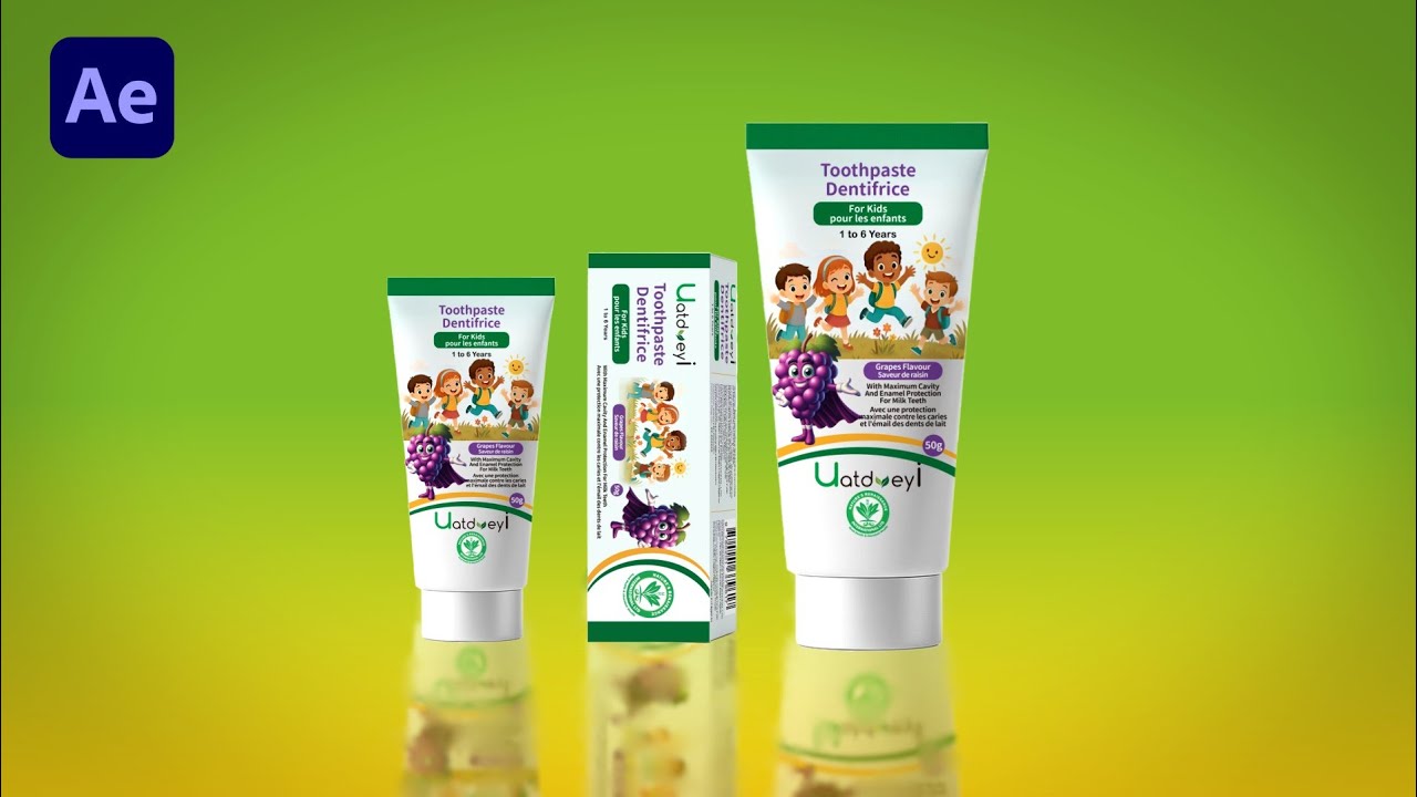 Easy Toothpaste Product Animation in After Effects | Step-by-Step for Beginners 