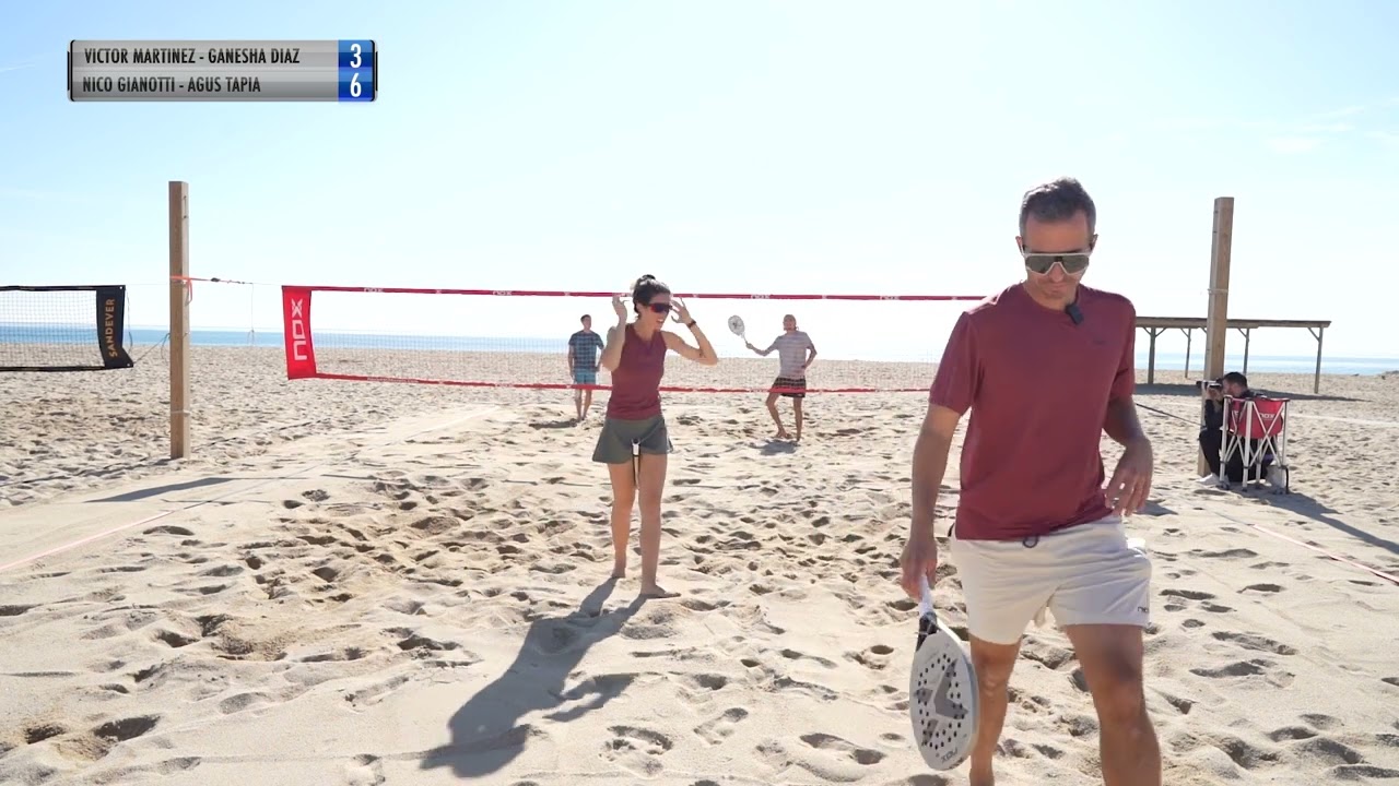 Agustín Tapia se estrena en beach tennis disputando un súper con Nico Gianotti