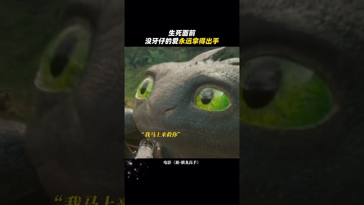 危险面前，没牙仔会成为小嗝嗝的保护神#新驯龙高手 #电影新驯龙高手真人版