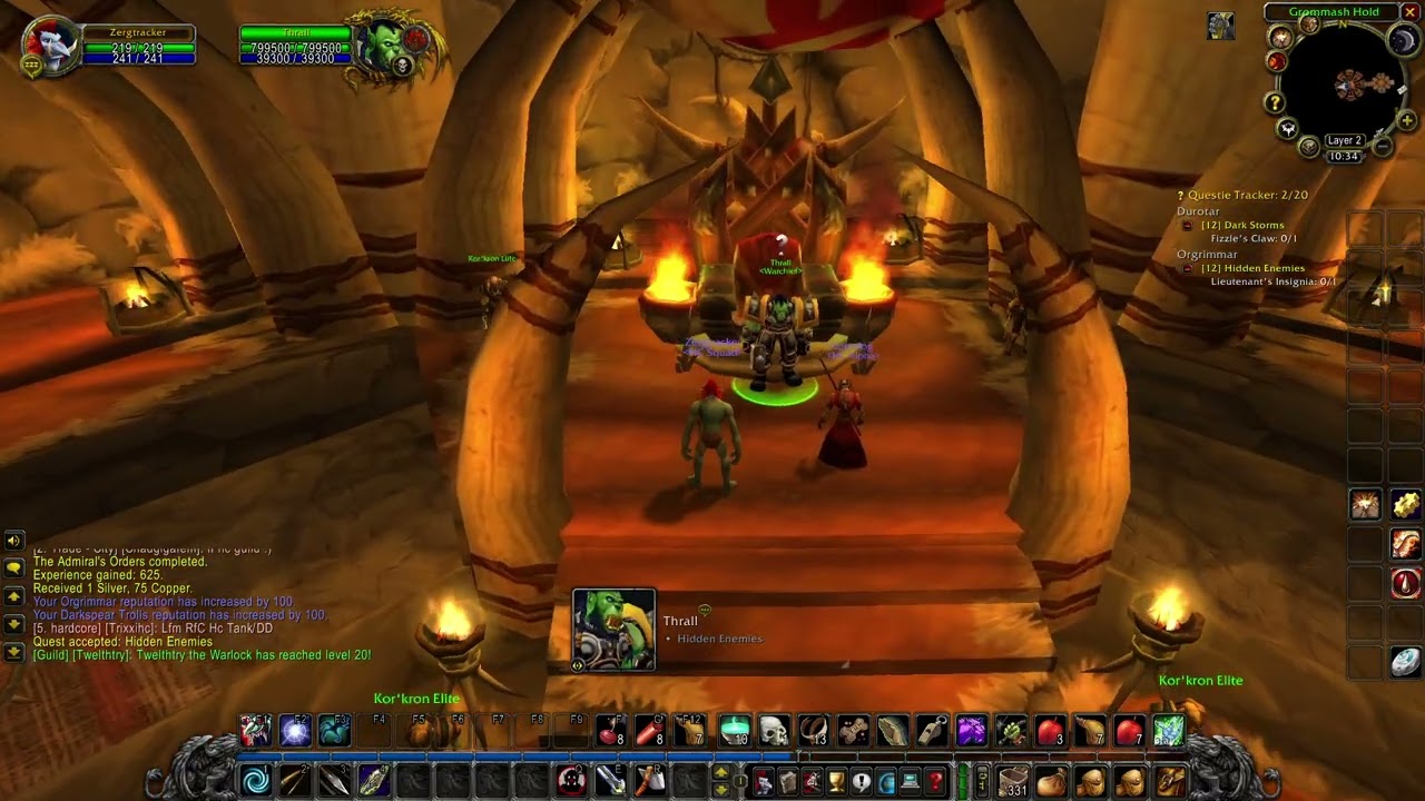 World of Warcraft Hardcore 10 Thrall VoiceOver addon Funny Adventurer