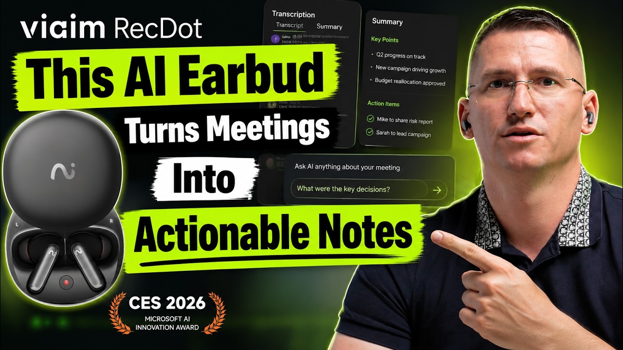 This AI Earbud Turns Meetings Into Actionable Notes | viaim RecDot