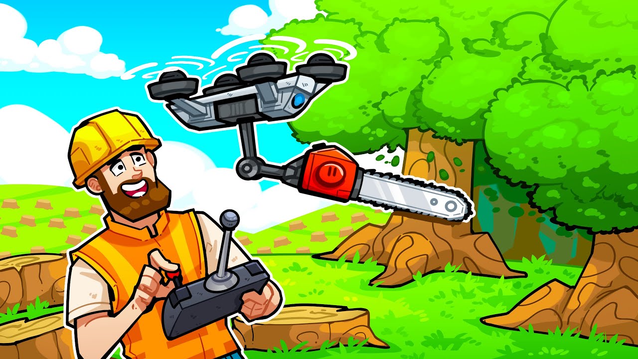 Automating tree chopping with chainsaw wielding drones!