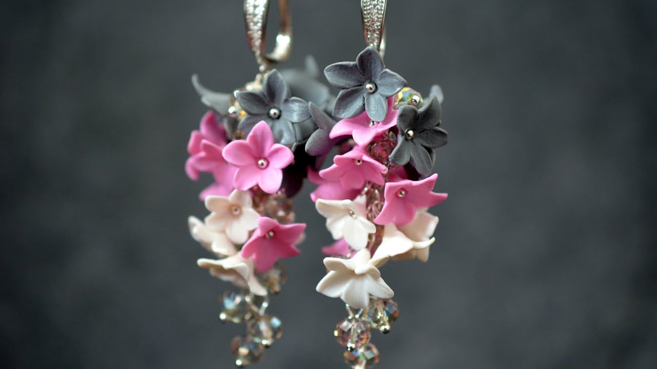 How to Make Cute Flower Earrings at Home! Polymer Clay Tutorial - Summer Mood
