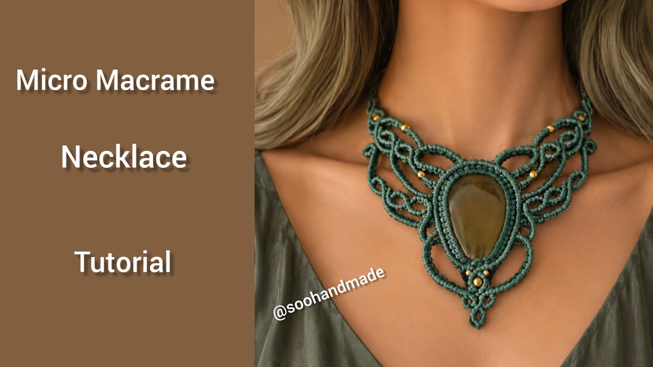 ✨️DIY Boho Macrame Necklace Tutorial | Beginner Friendly