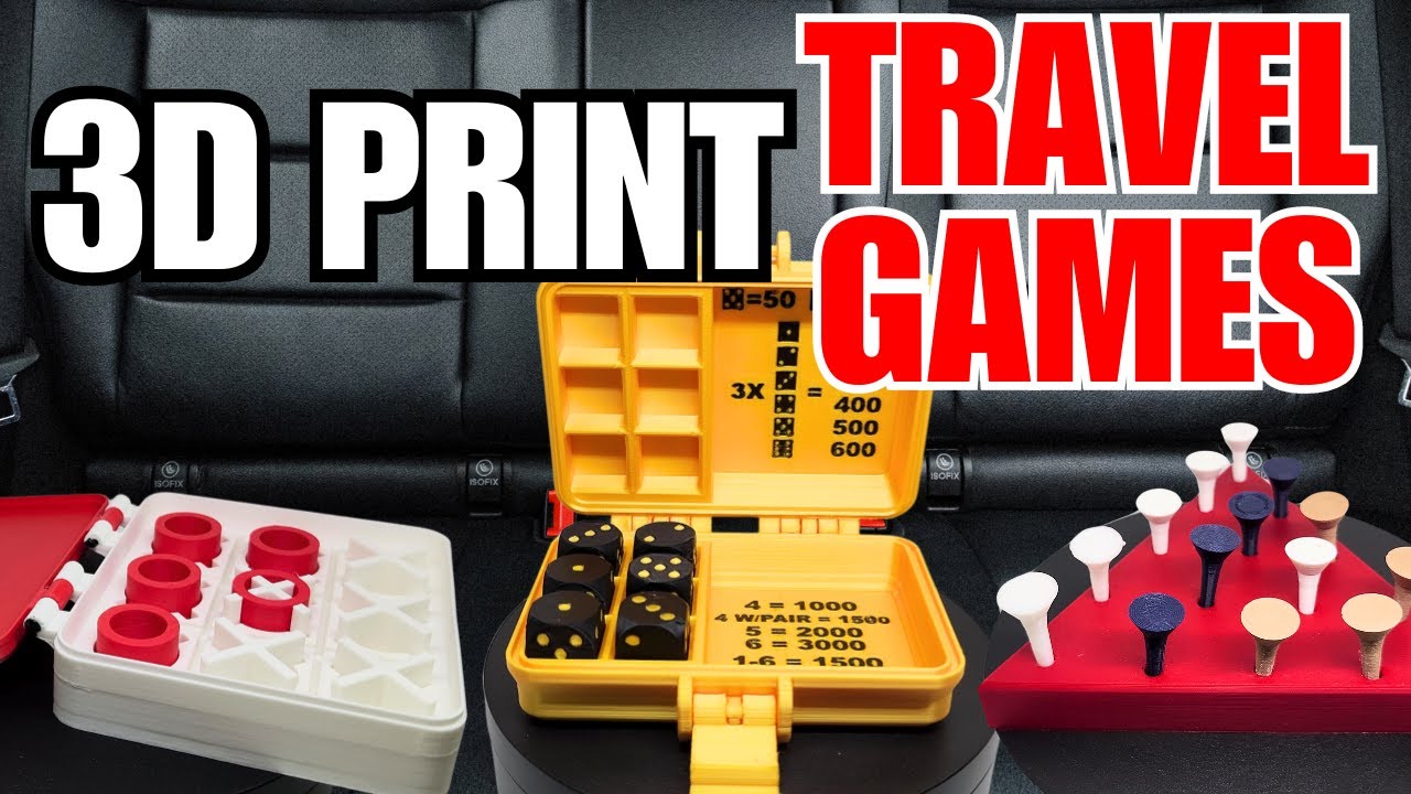 3D Printed Travel Games To Beat Boredom On The Go!