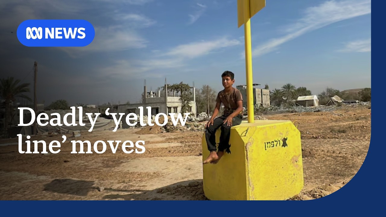 Israel's 'yellow line' squeezes Palestinians further into Gaza | ABC NEWS