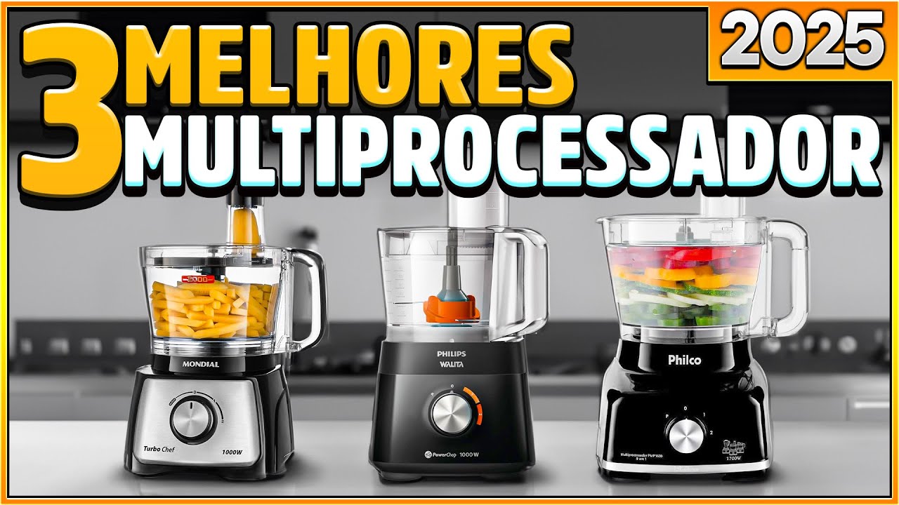 TOP 3 MELHORES MULTIPROCESSADORES DE ALIMENTO em 2025 - Qual COMPRAR?