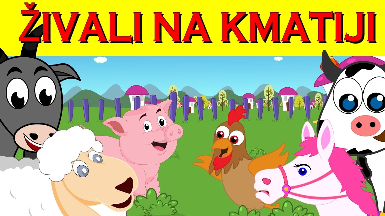 Živali na kmetiji | Piščanec, prašiček, krava, ovca, konj |  Mix otroških pesmic 27 minut
