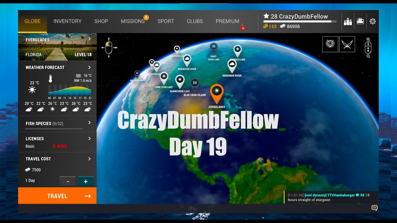 CrazyDumbFellow Day 19 Everglades The Return For Money Fishing Planet From The Beginning Part 2