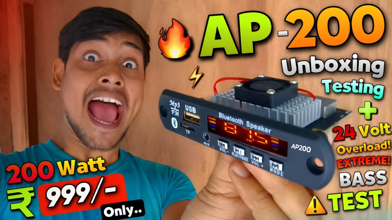 Finally Testing AP-200 Class D Amplifier. Gold Ap 200 Amplifier Unboxing & Testing With Full Details