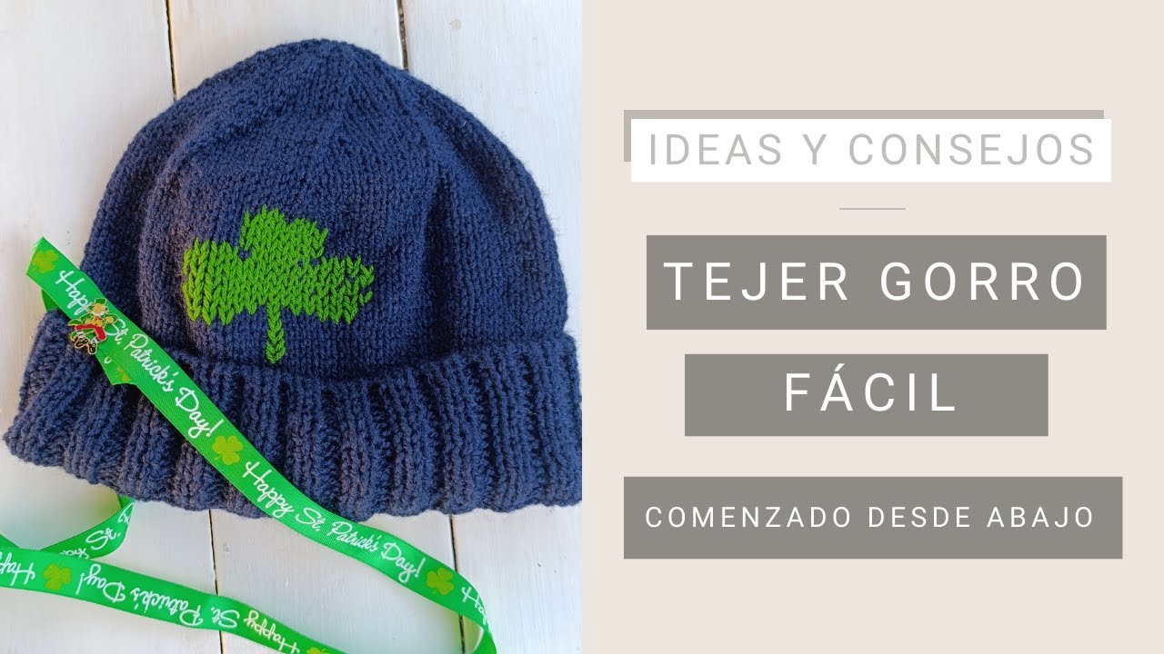 Tejer gorro con dos agujas 💡 Ideas Lucila para Tejer