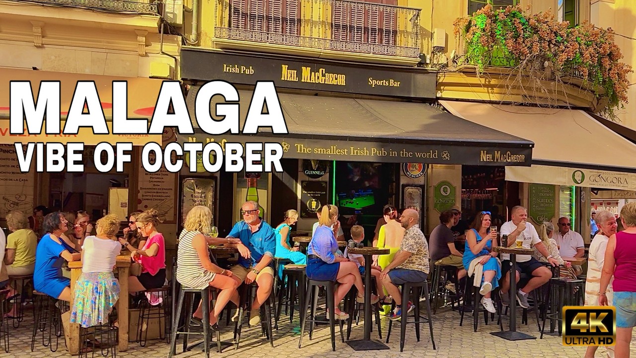 Is MÁLAGA Lively in OCTOBER? 🏖️ Secret Corners Walking Tour, Spain Costa del Sol [4K]