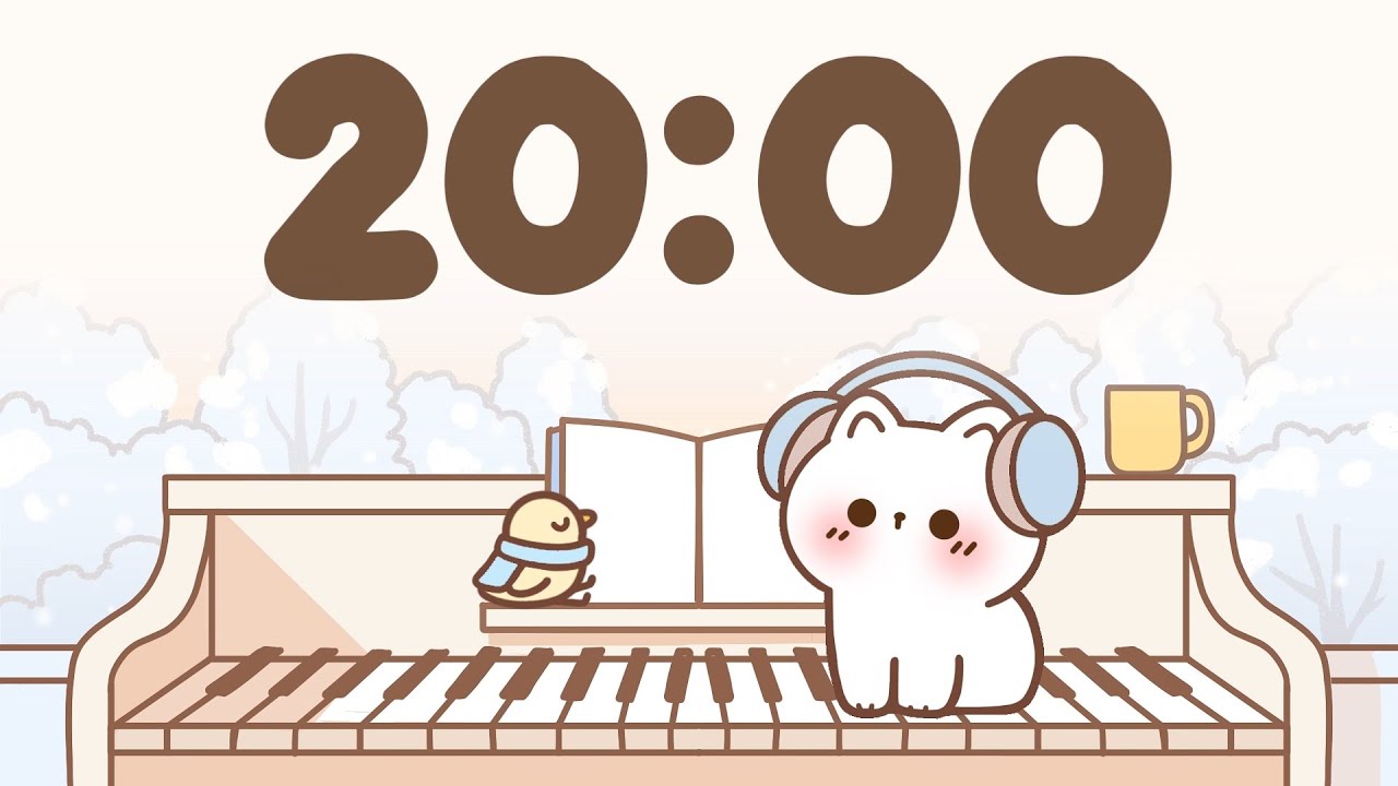 20 Minute Timer 🐱 Study Timer for Classroom Focus