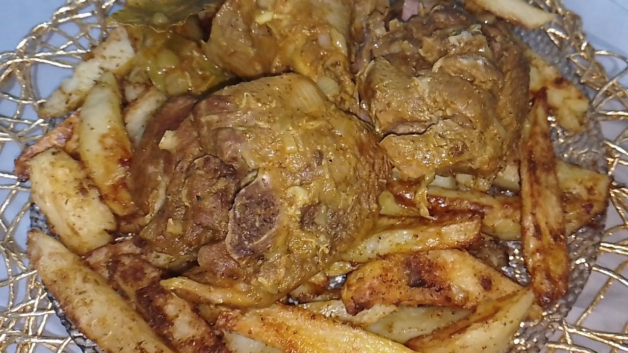 لحم مفور طايب زبدة 👌بتتبيلة خطيرة مع أروووع بطاطا متبلة ومحمرة في الفرن 🥰