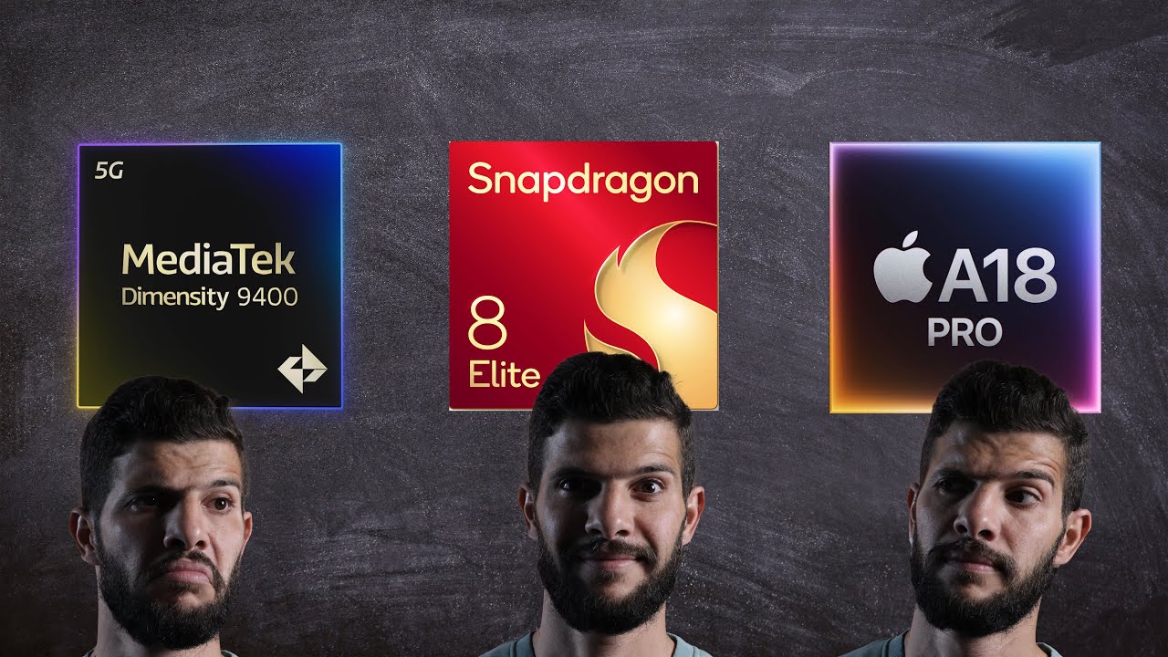 مين أقوى معالج في العالم ؟؟ آبل A18 برو ضد دايمنستي 9400 ضد سناب دراغون 8 Elite !!