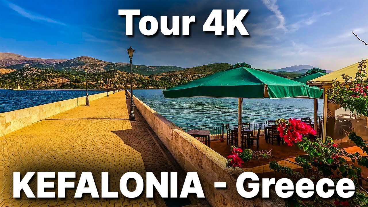 KEFALONIA , GREECE - Argostoli City Tour 4k
