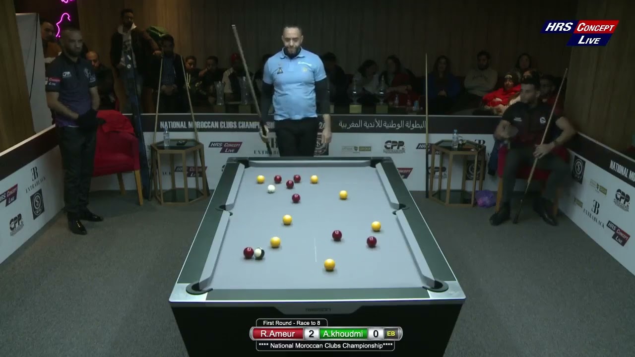 Ameur Riad vs Anass Khoudmi - Round 1 (البطولة الوطنية للبلياردو)