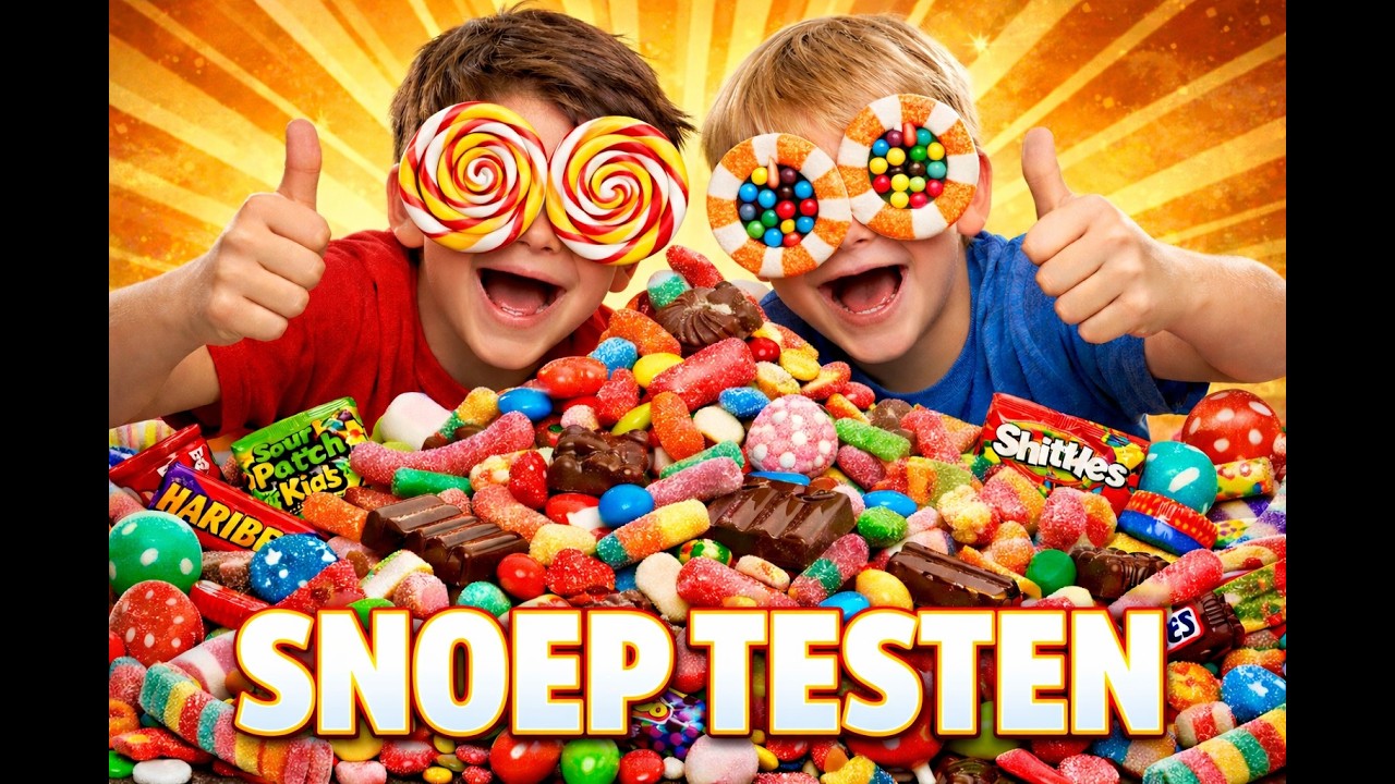 Snoep testen Daniël en Hidde. Maar ze mogen niet alles eten!