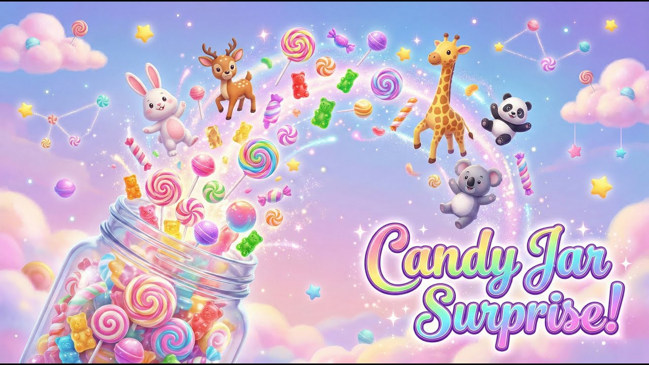 Candy Jar Surprise 🍬 | Cute 3D Animals Pop Out | Kids Surprise Video | Baby Cartoon 