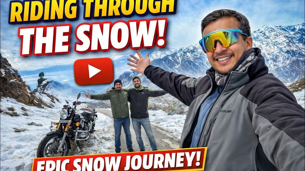 Riding through the season's first SNOW 🌨️❄️