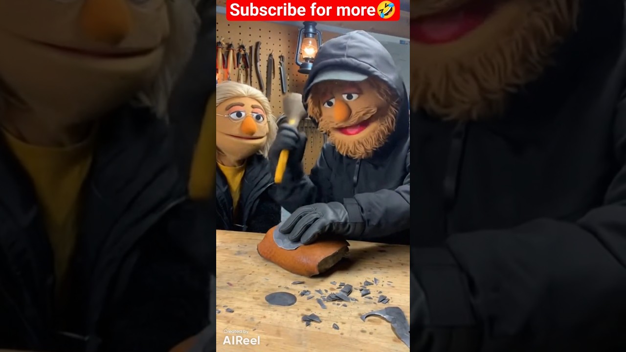 welcome to flint Friday! 🤣funny mum & son puppets do a  tutorial on flint napping & make arrowheads🤣