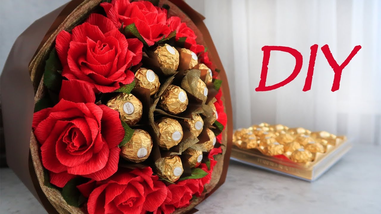 Как сделать букет из Ферреро Роше своими руками. Ferrero Rocher Bouqet.