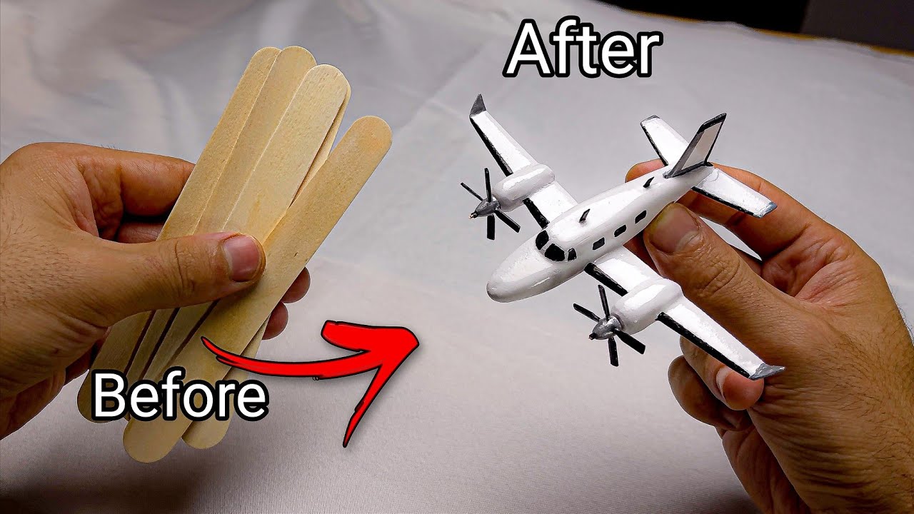 How I Made a Private Airplane from Wooden Sticks!  (Amazing Result)