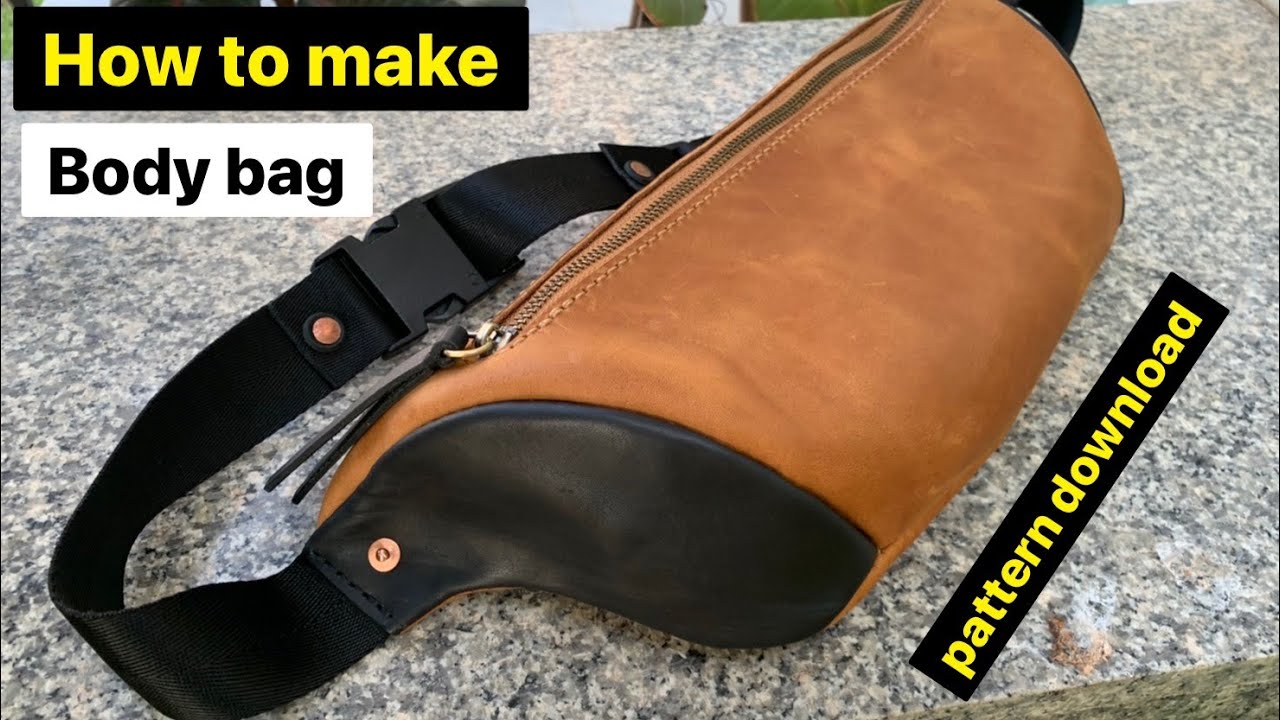 How to make leather sling bag (EP47) crossbody bag PDF pattern