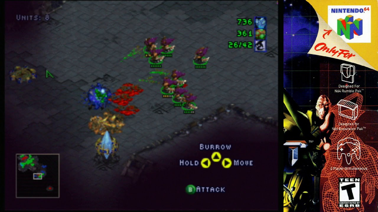 (N64) Starcraft 64 Zerg Campaign mission 2 HDRetrovision