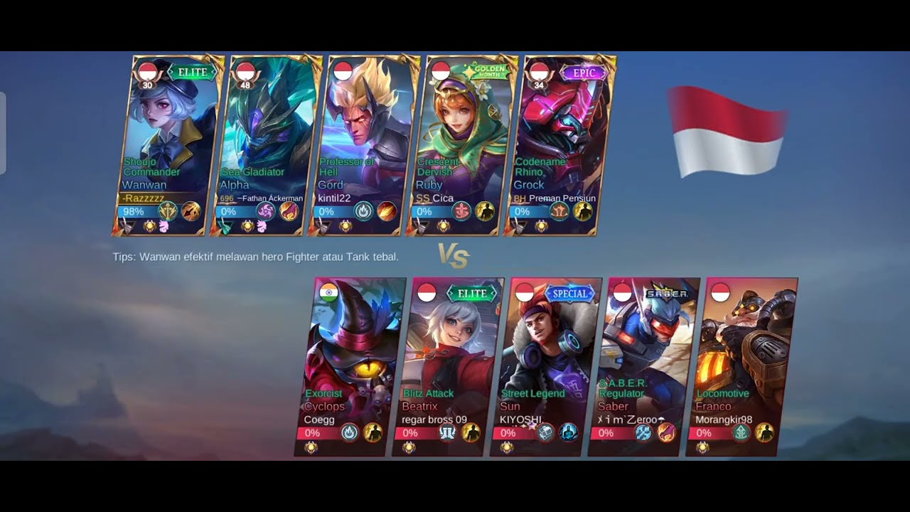 GAMEPLAY MOBILE LEGENDS HERO WANWAN FULL BUILD ADA DIAKHIR VIDEO !!!