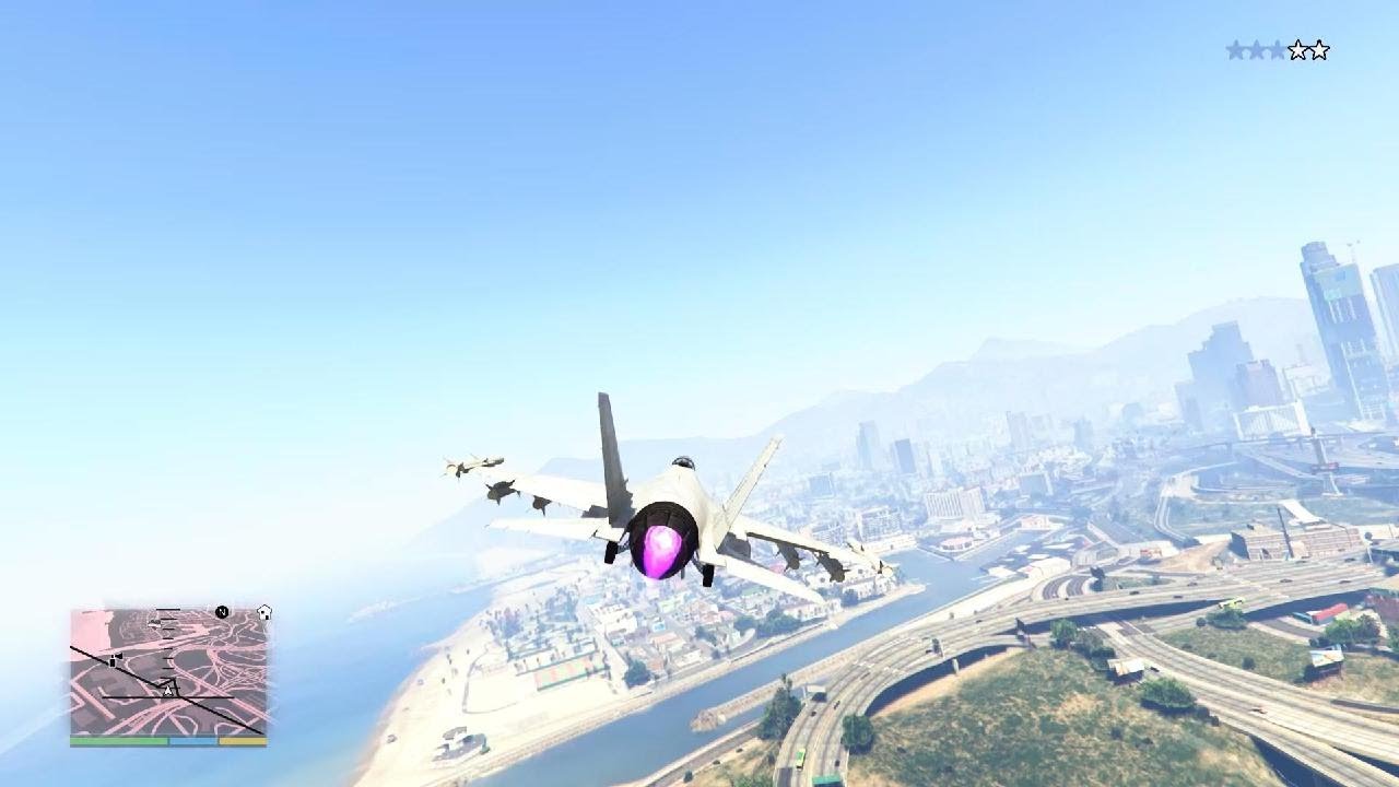 Grand Theft Auto V fighter  plane  maneuver