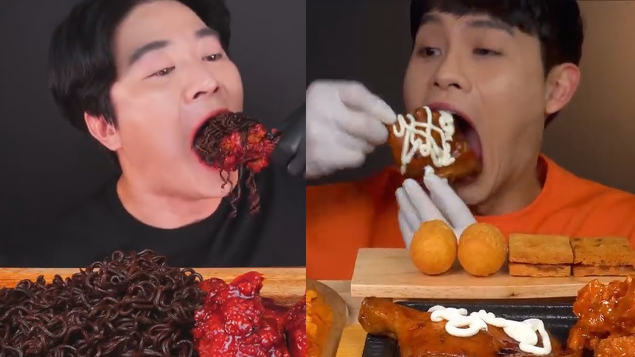Mukbangers doing insanely BIG BITES